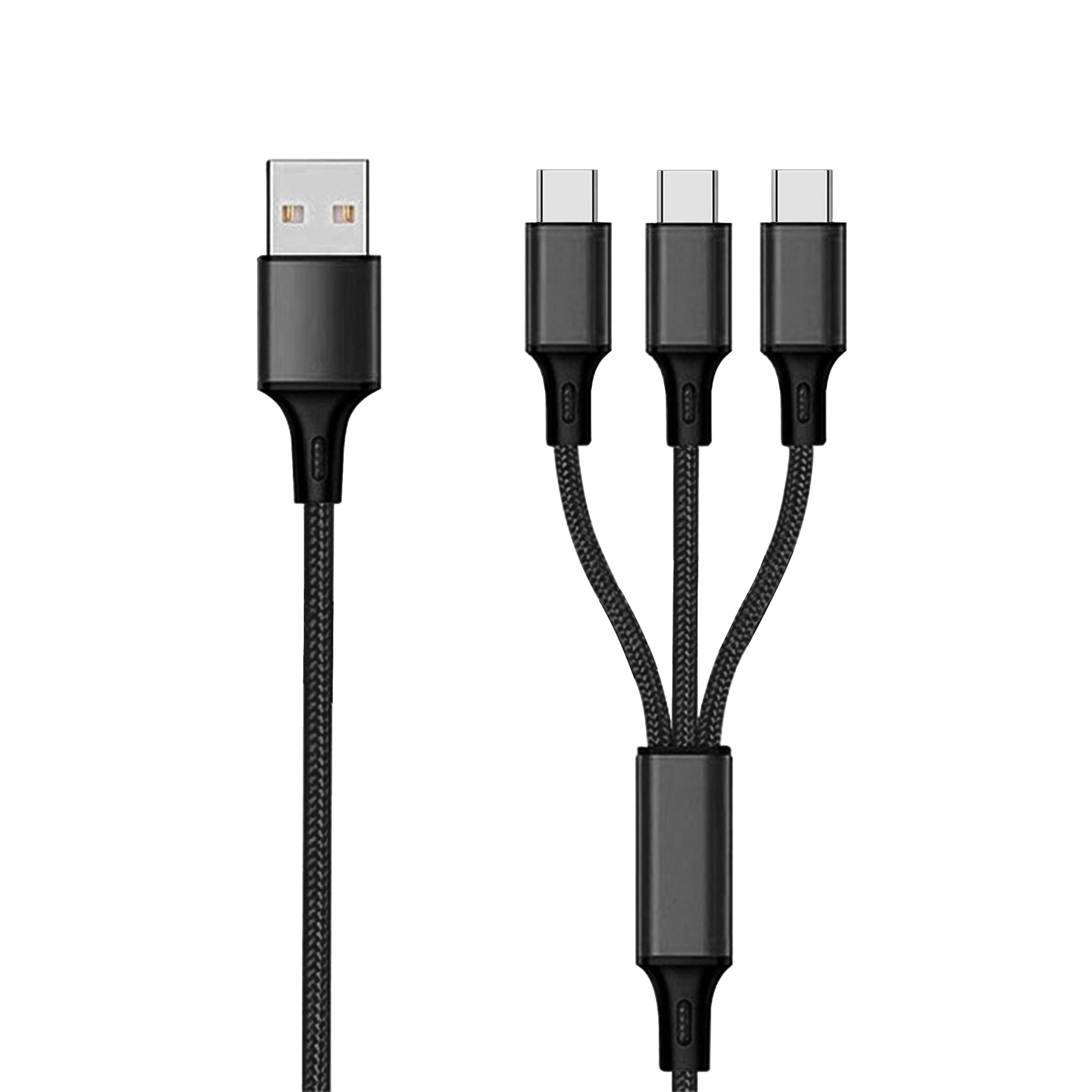 Bild von 3 in 1 USB Ladekabel - schwarz - 150cm