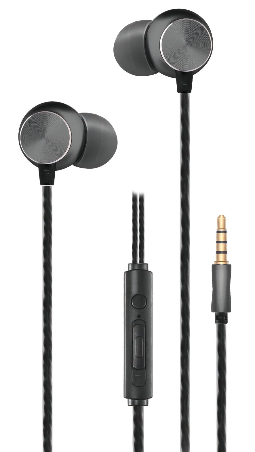 Bild von In-Ear Stereo-Headset "Deluxe" - schwarz / anthrazit